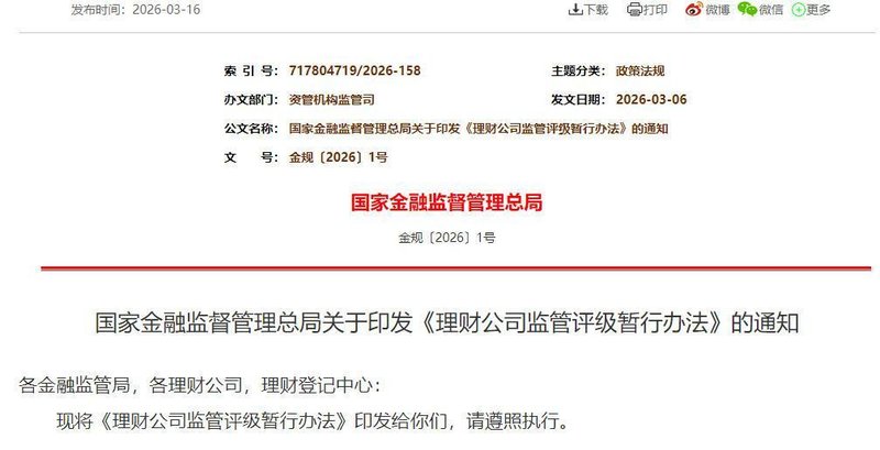  理财公司监管评级办法正式出台，差异化管理机制逐步落地。 股票财经 理财公司监管评级办法正式出台，差异化管理机制逐步落地。 股票财经