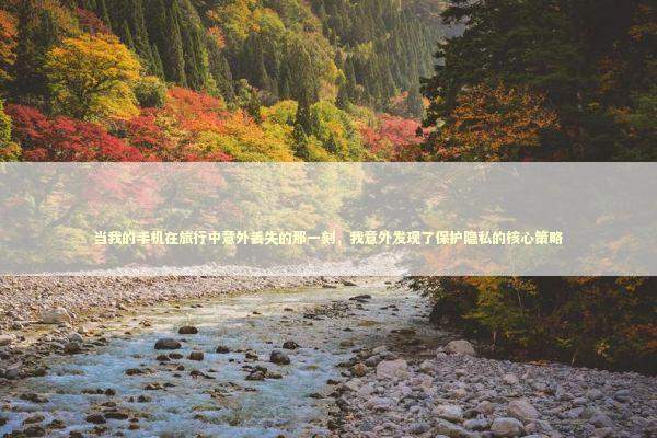 当我的手机在旅行中意外丢失的那一刻，我意外发现了保护隐私的核心策略 新闻